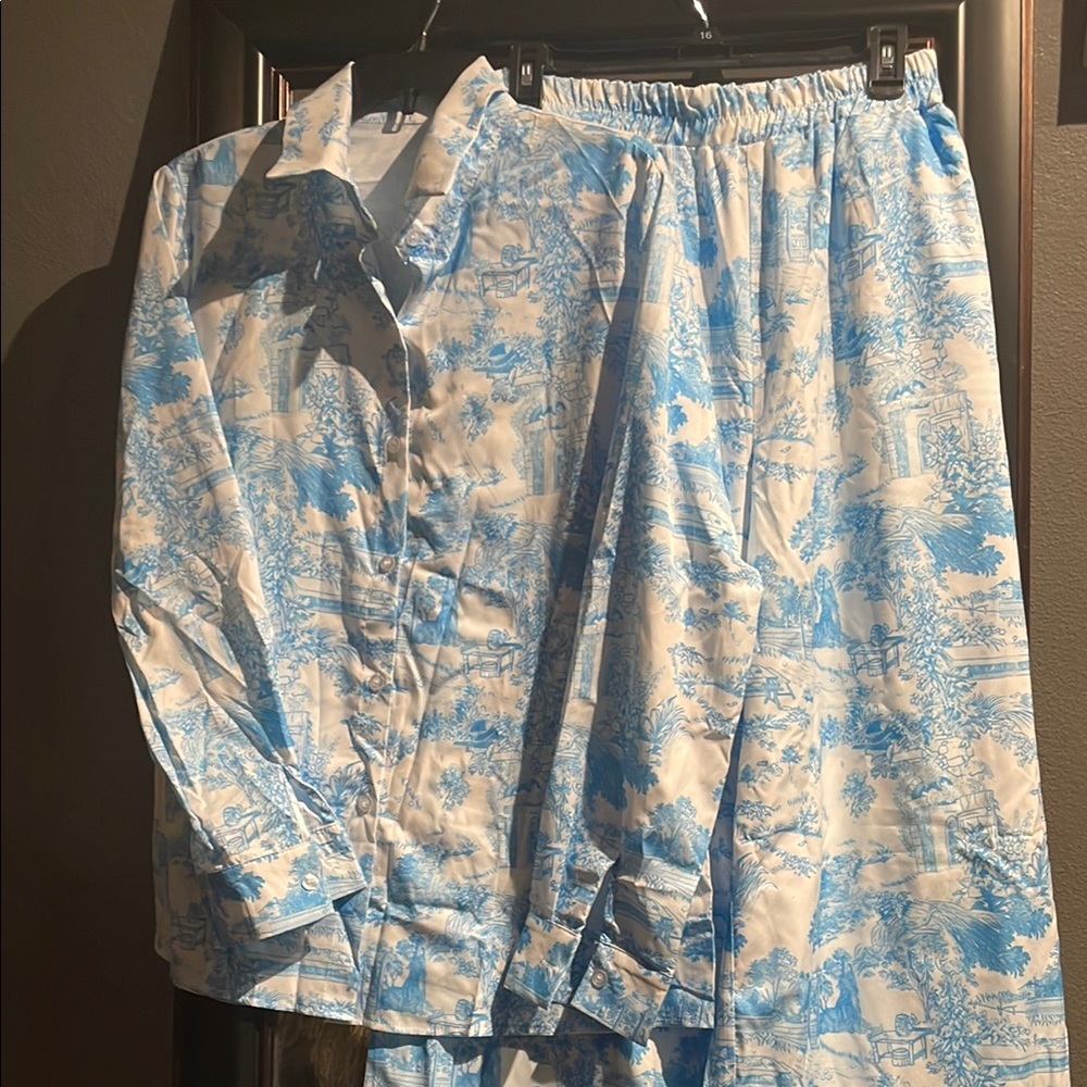 Blue and White Kids Pajamas